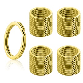 EOWVISN 40 Pieces Gold Keychains, Diy Keychain Materials, Metal Keychains, Key Accessories, Handicraft Diy Supplies