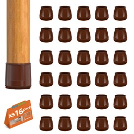16Pcs Chair Floor Leg Protectors, BAIPOK Silicon Chair Leg Caps for Hardwood Floors, Furniture Feet Protectors Pads, Rectangle Chairs Leg Covers With Stronger Felt Pads