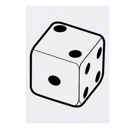 'Dice' Temporary Tattoo - Water Resistant, Skin-Safe, Non-Toxic Transfer (TO00021187)