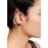 Dragon Ear Cuff Stud Earrings with Silver Tint by Serebra