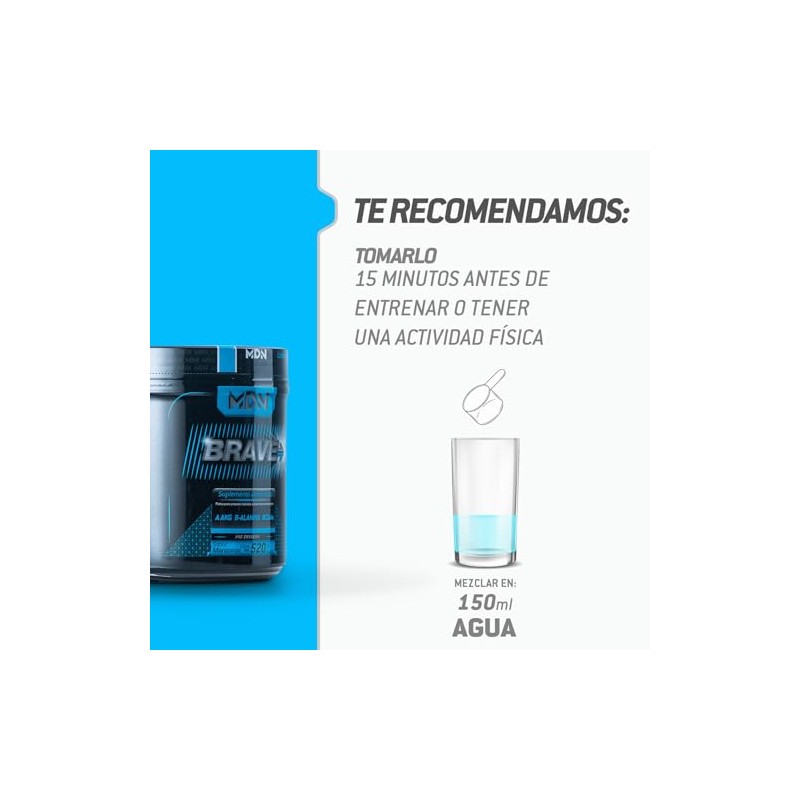 Mdn Sports, Oxido Nitrico, Pre entreno, Brave, Sabor Uva, 40