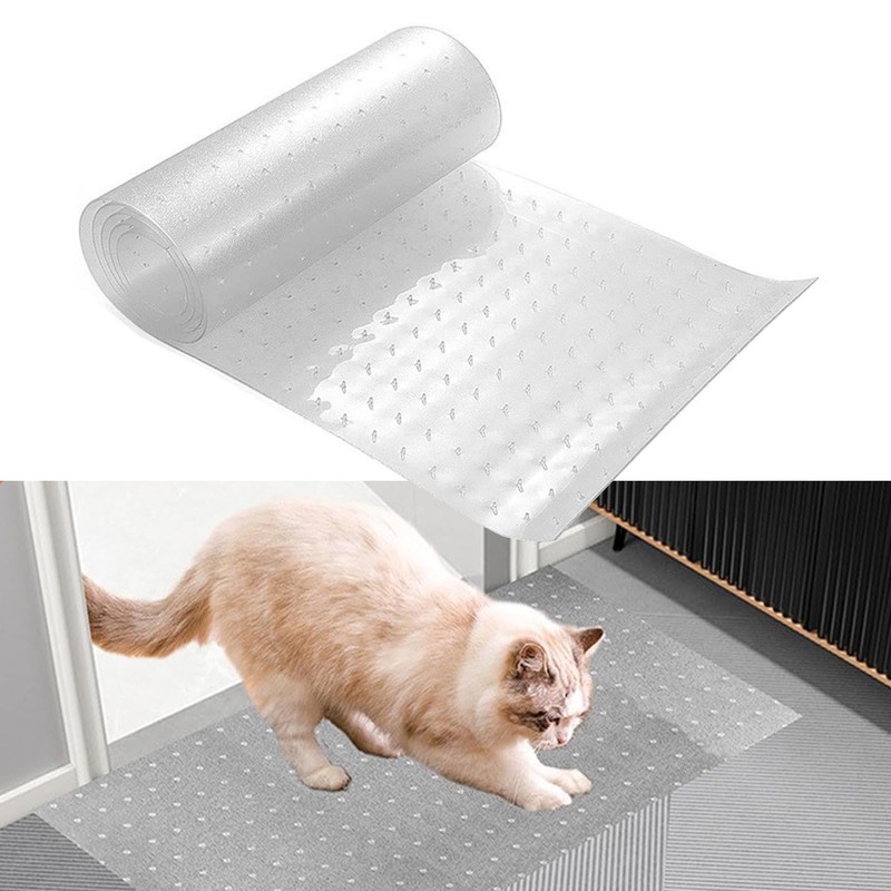 Carpet Protector for Pets, Transparent Non-slip Doorway Plastic Guard Carpet,