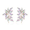 EVER FAITH Sparkly Marquise Wedding Bridal Bridesmaids Earrings, Dainty Stud