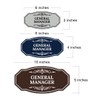 Signs ByLITA Victorian General Manager Graphic Sign (Brushed Gold) -