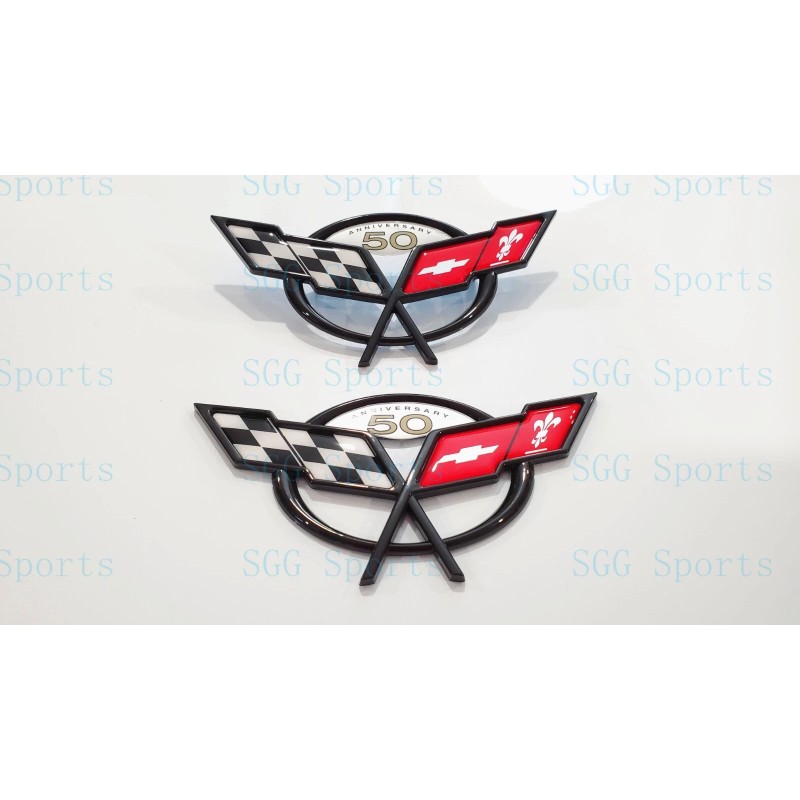 AUTO 2PC 1997-2004 C5 Corvette Black Front Rear 50Th Anniversary