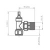 NRG 15mm Black Radiator Valves Angled Lockshield Valve One Pair