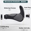 YAPJEB Bicycle Grip, Long Handle Grip, Anti-Slip, Shock Absorption, Fatigue