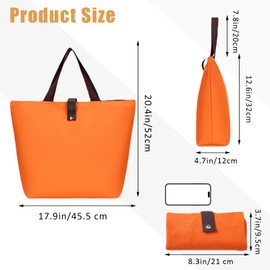 Incauca Reusable Grocery Tote Bag Foldable, Large Shoulder Tote Bag for Women Work with Zipper, Oxford Cloth Waterproof Shopping Beach Handbag for Gym Travel Vacation Overnight, Green