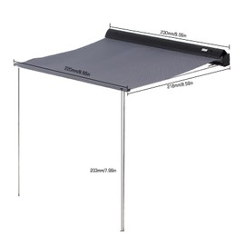 INJORA RC Car Decoration Accessories 1/10 Scale Camping Tent Awning Shade Canopy Upgrade Parts for 1:10 RC Crawler Car Traxxas TRX4 Axial SCX10 90046(Black)