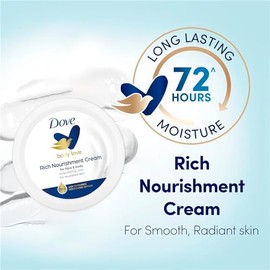 DOVE, Rich Nourishment Cream, Hidratación Profunda y Nutrición de Larga Duración, Crema Hidratante para Rostro y Cuerpo