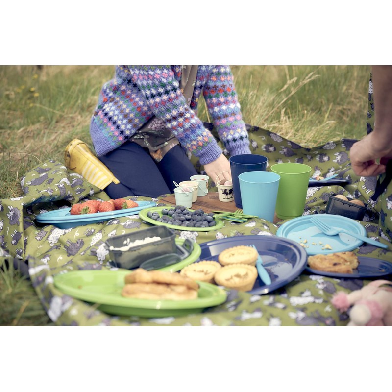 Chimney Sheep Recycled Plastic Reusable Plates Set of 4 Large