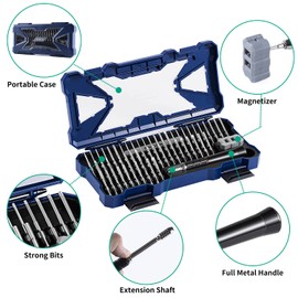 Nanch Precision Screwdriver Set,Premium Ergonomic Screwdriver with 55 High Strength Magnetic Screw Driver Bits for Computer Watches Jewelers and other Small Electronics Repair.