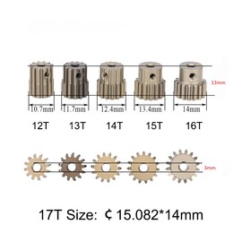 6 Piece Motor Sprocket Gearbox, 12T Sprocket Motor Gear Parts Set for 1/10 RC Car Brushed Brushless Motor
