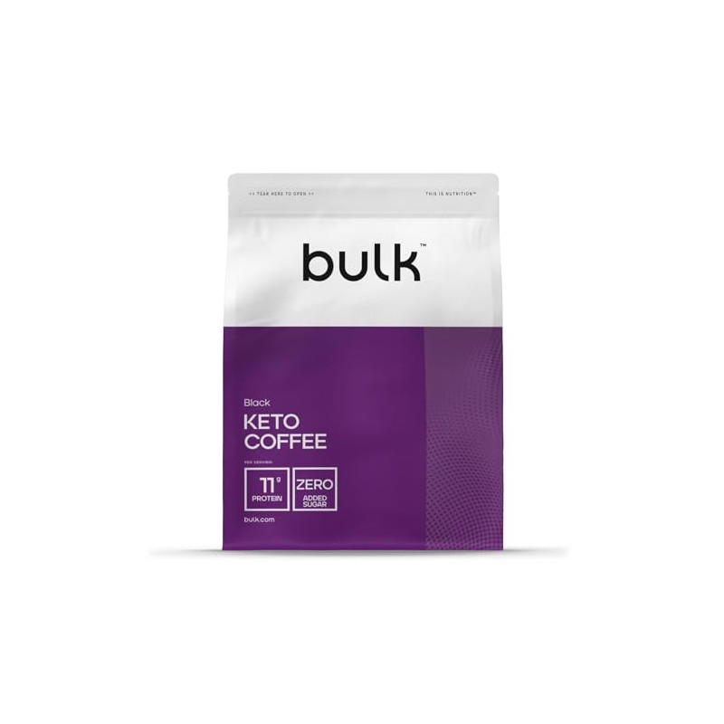 Bulk Keto Coffee, High Protein, Black, 500 g, Packaging May