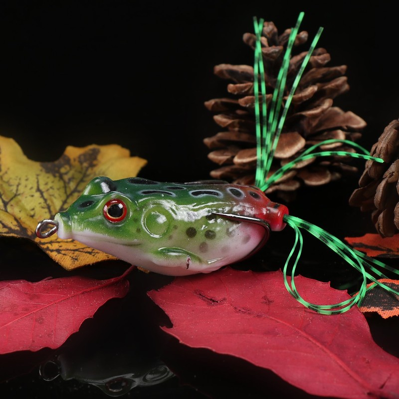 Goture 9pcs 55cm Frog Lures Set Soft Lures Frog Lures