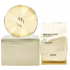 IOPE 아이오페 IOPE 슈퍼바이탈 쿠션 이엑스 23내추럴베이지 16g x2개 리필포함 IOPE Super Vital Cushion EX 23 Natural Beige 16g x2 refill included