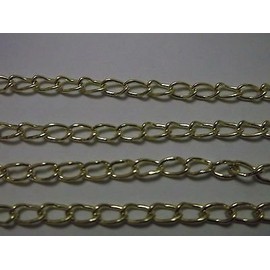 2 Metres Gold Plated Curb Open-Link 5.5mm x 3.5mm Chain for Jewellery Crafts Making, Decoration, Necklaces