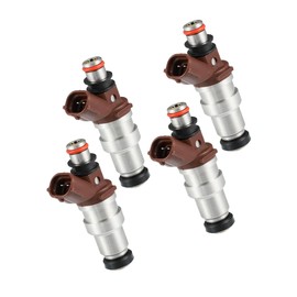 Partuto 4 Pcs 23250-75050 Fuel Injector Replacement for Toyota 4Runner Tacoma 2.7L 1996-2000, T100 2.7L 1996-1998, Hilux 2001-2004 (Silver Tone, Deep Brown)