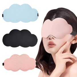Nirrn Men's And Women's Cloud Sleep Eye Mask, 3D Contour Cup Sleep Mask And Eye Mask, Concave Night Sleep Mask, Blackout, Soft And Comfortable Sleep Eye Mask For Travel Yoga Naps (Pink)