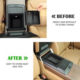 for Land Rover Range Rover Vogue L460 2023-2024 Car Center Console Armrest Storage Box Organizer Tray for Range Rover Sport 2023-2024 Armrest Hidden Storage Box Container (Without Refrigerator)