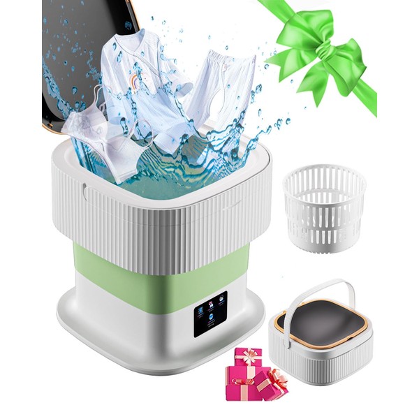 60W Portable Washing Machine, 13L Mini Laundry Washer with 3