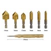 23pcs Countersink Drill Bit Set,6 Countersink Drill Bits, 7 Three