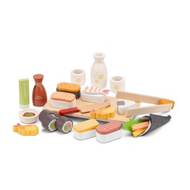 Woet® – Cibo Giocattolo Sushi in Legno per Bambini – Set di Alimenti Giocattolo 30 Pezzi – Giocattolo da Cucina per Gioco di Imitazione – A Partire da 3 Anni – Regalo per Bambini e Bambine