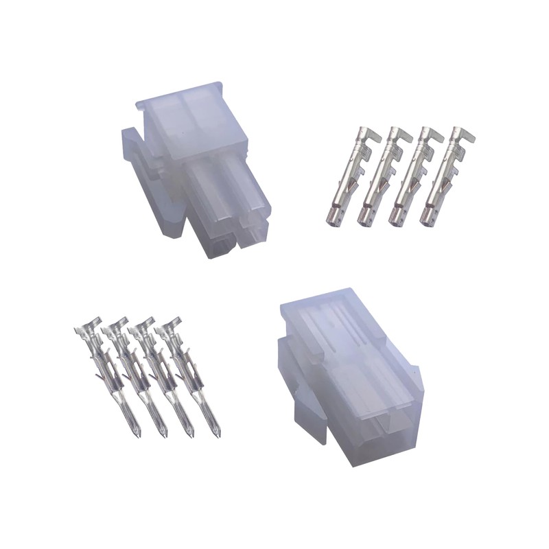 4-Pin Connector 18-24AWG Standard 0.0165” 4.2mm 2/4/5-Pin Connector Industrial and