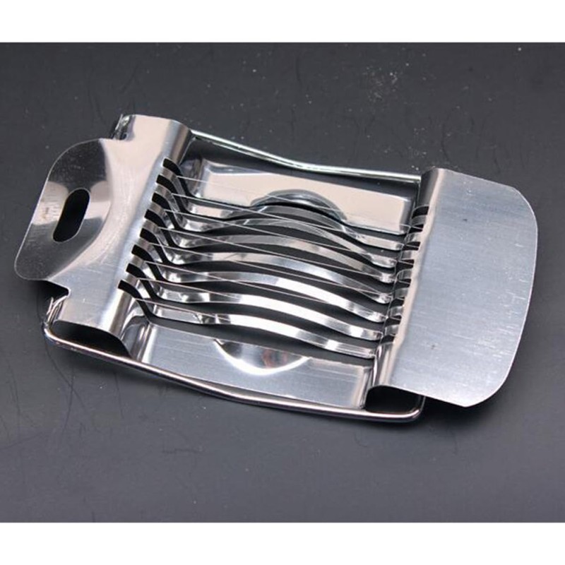 LABRIMP Metal Egg Slicer Boiled Eggs Egg Cutter Stainless Steel