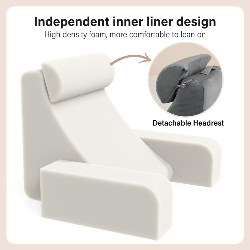 ENITYA Reading Pillow for Sitting in Bed Adult, 19" Back