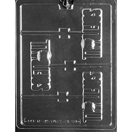 Grandmama's Goodies S125 Softball Word Lollipop Chocolate Candy Making Mold
