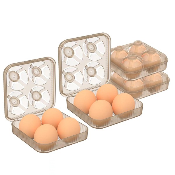 RoseFlower Pack of 2 Egg Box, 4 Eggs, Egg Transport