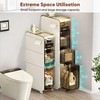 4 Tier Narrow Slim Bathroom Storage Cabinet, Skinny Bathroom Storage