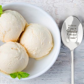 Schwester Geschenk für Schwester Geburtstag Kleinigkeit Beste Große Grosse Schwestern Geschenke Geburtstagsgeschenk Geschwister Schwesterherz Geschenkideen Weihnachten Löffel