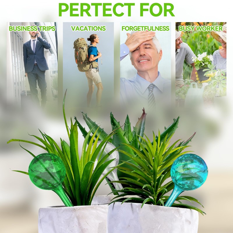 Nowaca Plant Watering Globes, 12PCS Self Watering Globes, Plastic Plant
