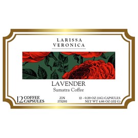 Lavender Sumatra Coffee (Single Serve K-Cup Pods) (Gourmet, Naturally Flavored, Whole Coffee Beans) (12 pods, ZIN: 573293)