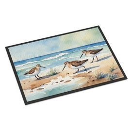 Caroline's Treasures Sandpipers Hunting Doormat Front Door Mat Indoor Outdoor Rugs for Entryway, Non Slip Washable Low Pile, 24H X 36W