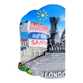London Eros Fridge Magnet - Piccadilly Circus Statue and Lights