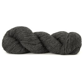 HiKoo Oh! Yarn Hank, 100% Super Baby Alpaca Chainette Wool, Soft Chunky Weight, 191 Yards/100 Grams, Charcoal (#179)
