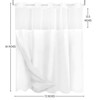 Tititex No Hooks Snap in Liner Blue Eucalyptus Leaves Shower