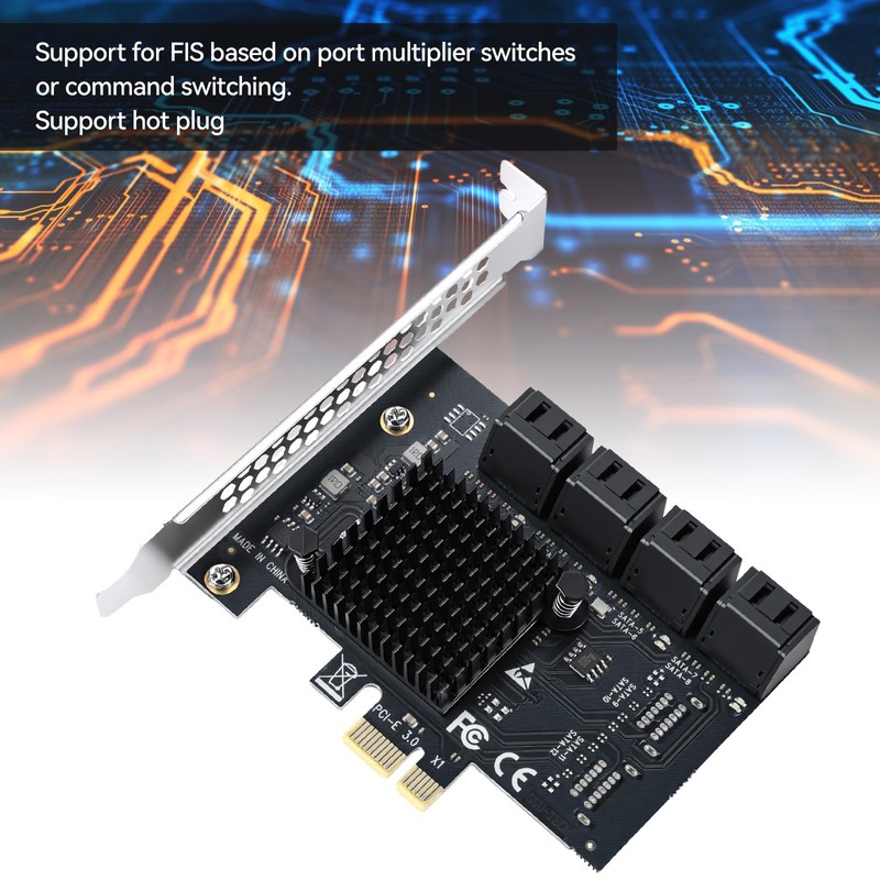 ELUTENG 8-Port PCIe to SATA 3.0 Expansion Card SATA 6Gb/s