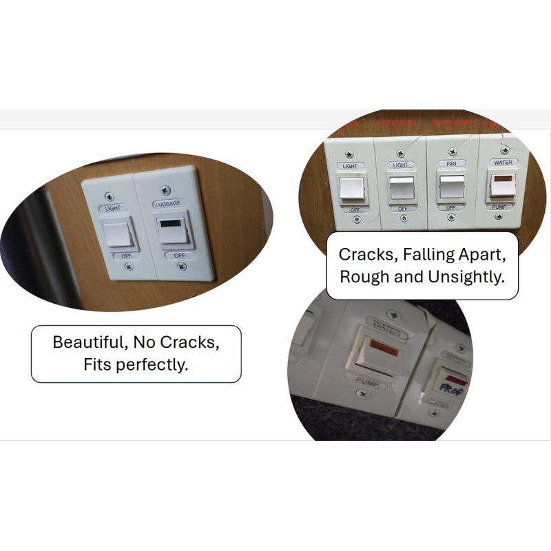 Single Switch Plate Cover – Ivory – 3D Printed Replacement
