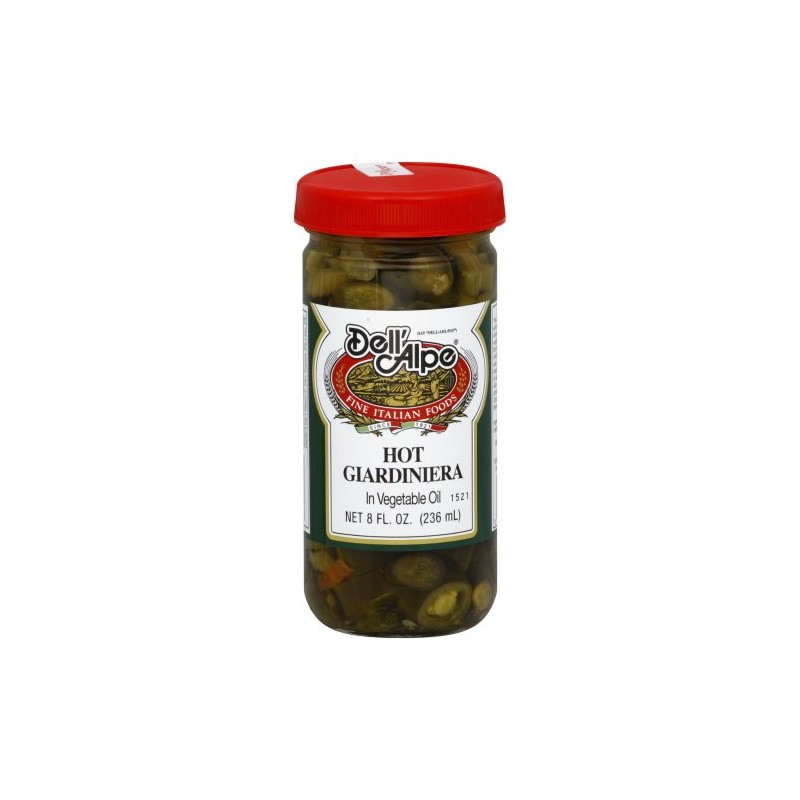 Dell' Alpe Hot Giardiniera 8.0 OZ (Pack of 6)