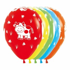 Sempertex 50 Cow Animal Balloons 11" Sempertex Farm Party Decorating Barnyard Theme Black
