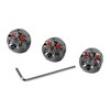 3Pcs Electric Guitar Skull Knobs Metal Volume Tone Head Cap
