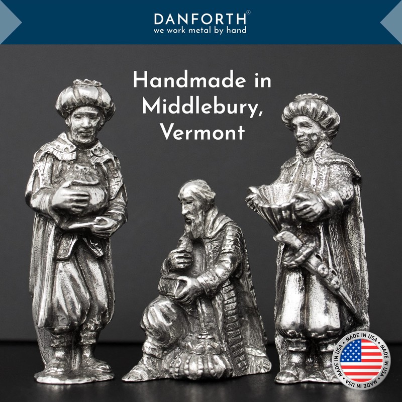 DANFORTH The Three Kings Nativity Set – Handcrafted Pewter Nativity