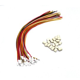 20 Sets Mini Micro JST SH 1.0mm Pitch 4-Pin Female Connector and Male Plug with 28AWG 150mm Wire Cable for LED Strips RC Toys PCB Household Appliances
