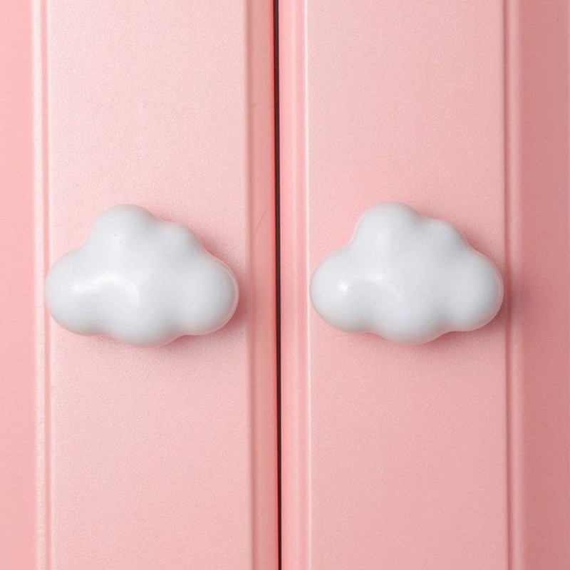 BESPORTBLE 2Pcs Cloud Ceramic Doors Knobs Decorative Drawer Pulls Handles