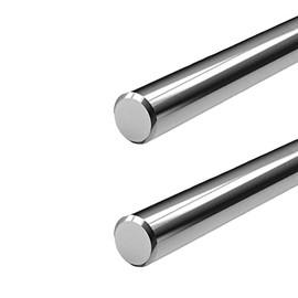 2Pcs 10mm x 500mm Linear Rod, Coavoo Diameter 10mm Case Hardened Chrome Plated Smooth Linear Motion Rod Shaft Guide Rail - Metric h8 Tolerance L: 19.69 inch /500mm