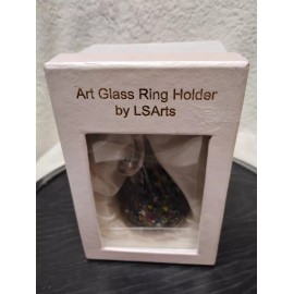 LS Arts INC Vintage Art Glass Ring Holder By LSArts